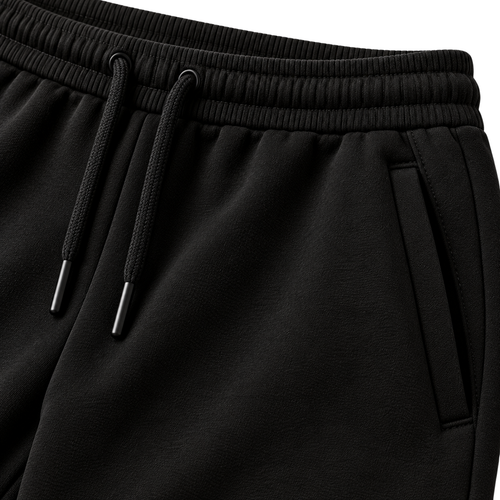 Premium Cotton Fleece Joggers – Classic Black | CEROVAN