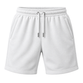 Premium Cotton Fleece Sweat Shorts – Pure White | CEROVAN