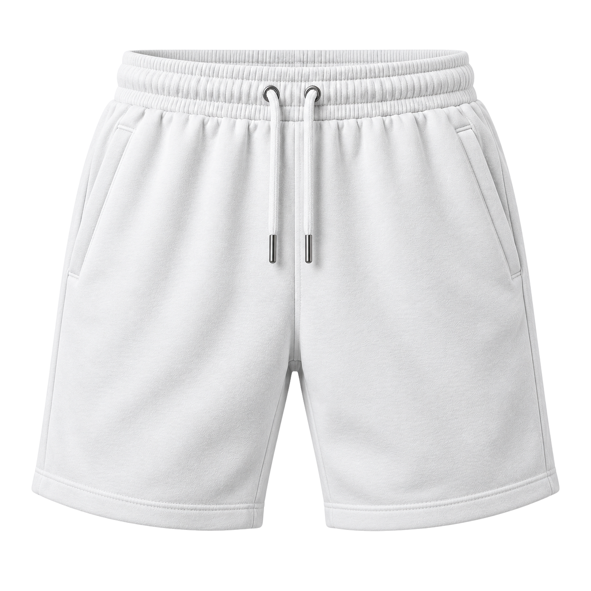 Premium Cotton Fleece Sweat Shorts – Pure White | CEROVAN