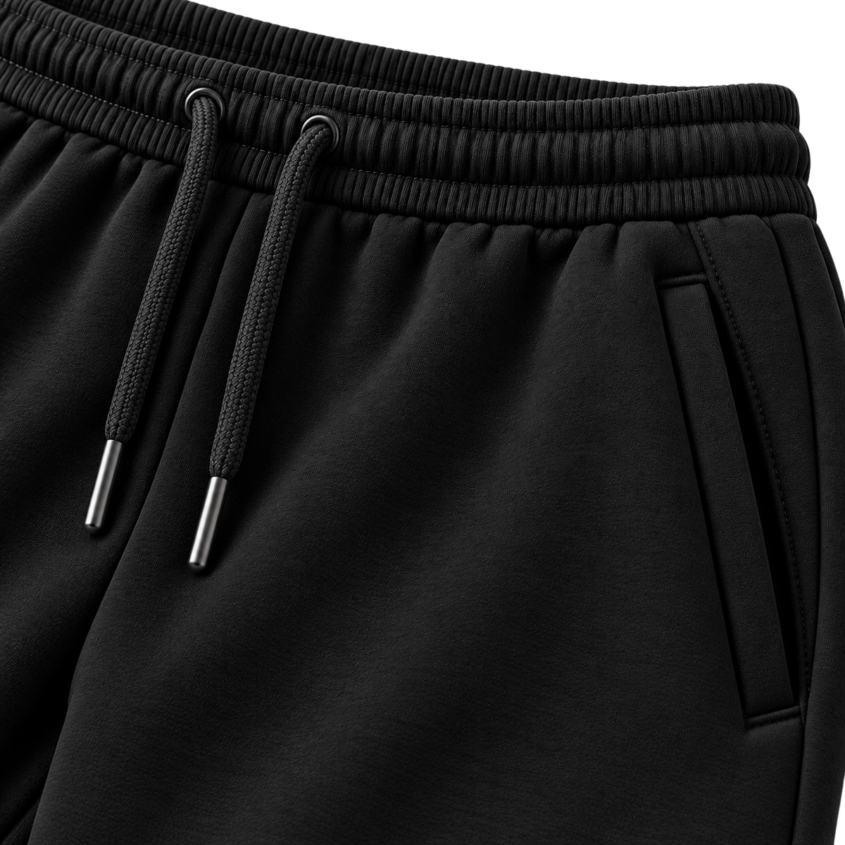 Premium Cotton Fleece Sweat Shorts – Classic Black | CEROVAN