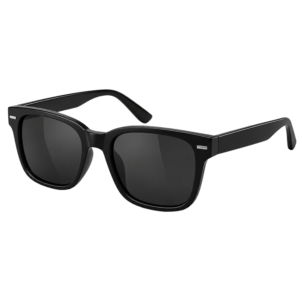 Premium Classic Square Sunglasses – Gloss Black | CEROVAN