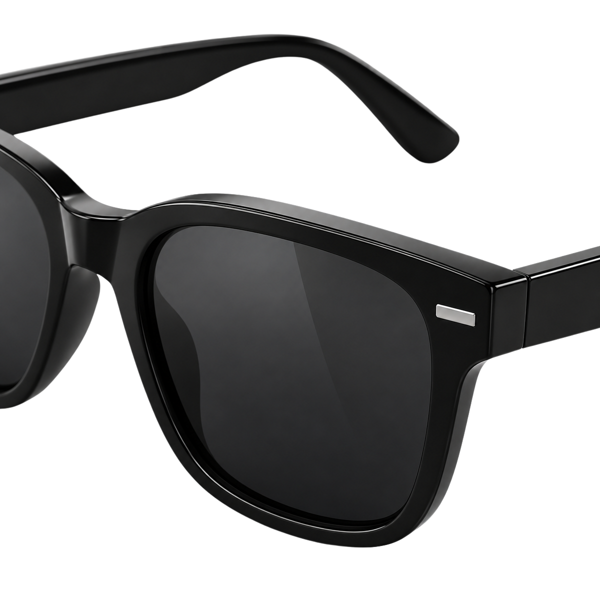 Premium Classic Square Sunglasses – Gloss Black | CEROVAN