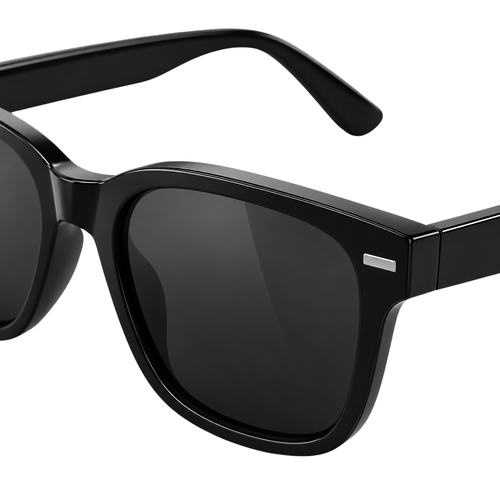 Premium Classic Square Sunglasses – Gloss Black | CEROVAN