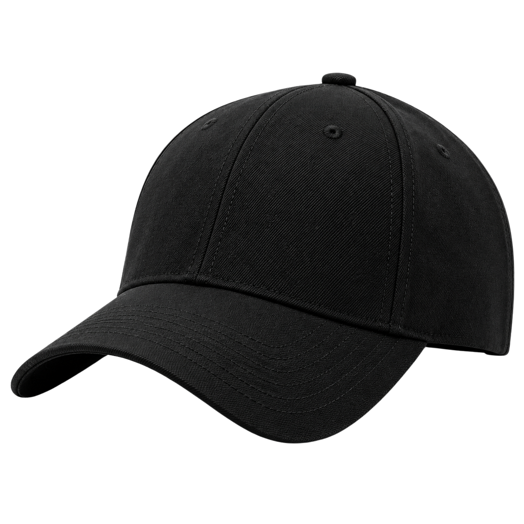Premium Cotton Twill Baseball Cap – Classic Black | CEROVAN