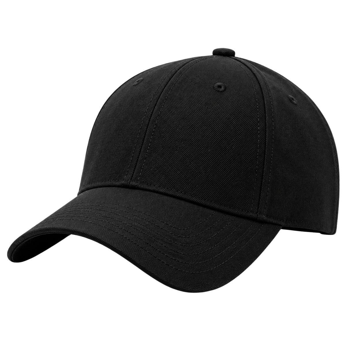 Premium Cotton Twill Baseball Cap – Classic Black | CEROVAN