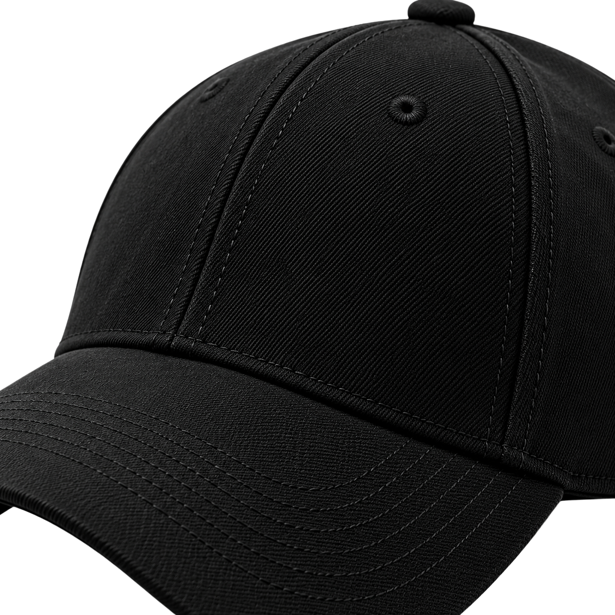 Premium Cotton Twill Baseball Cap – Classic Black | CEROVAN