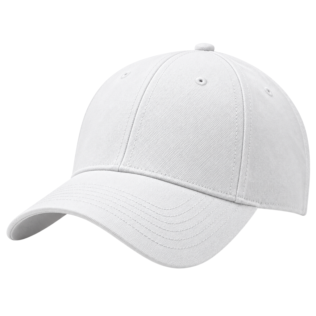 Premium Cotton Twill Baseball Cap – Pure White | CEROVAN