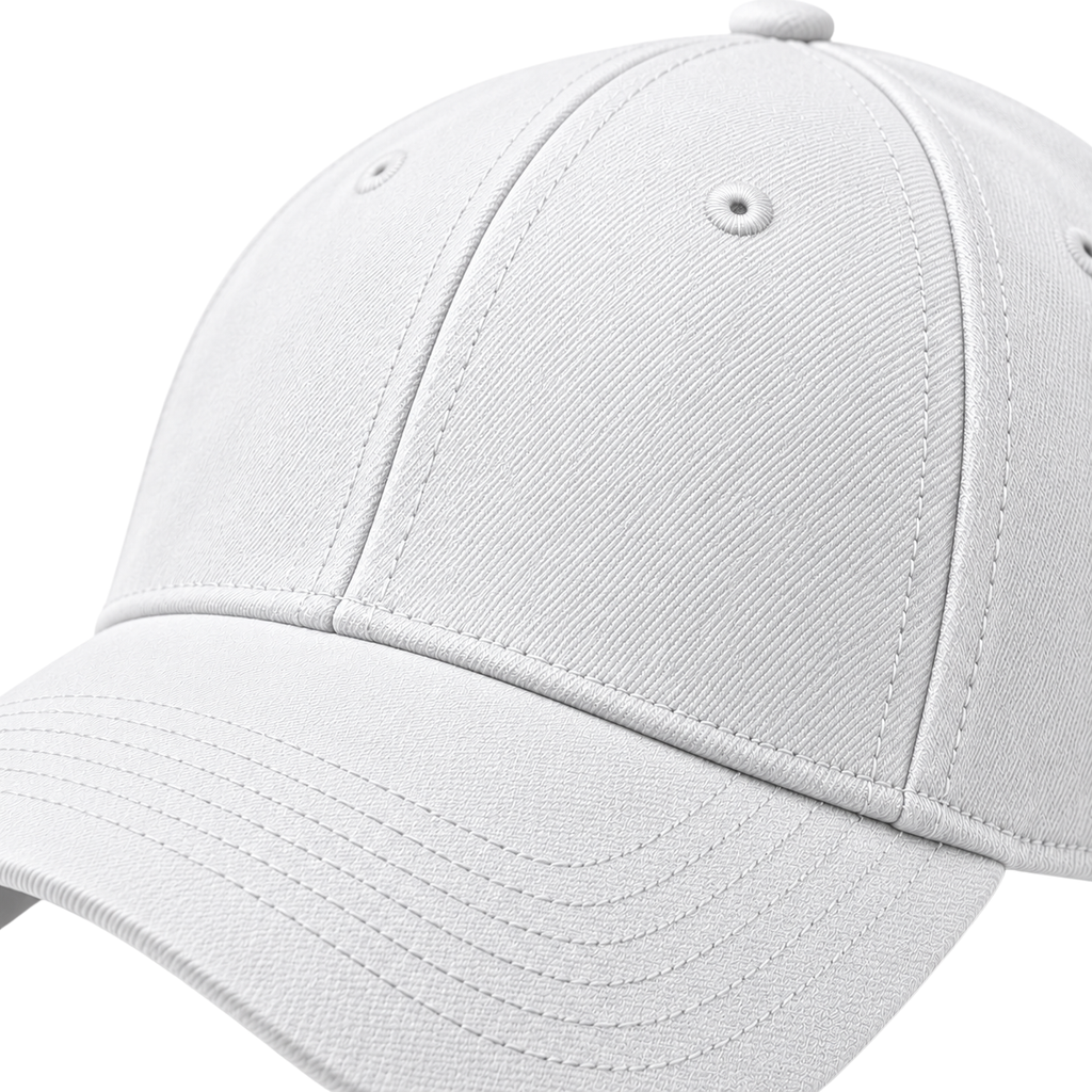 Premium Cotton Twill Baseball Cap – Pure White | CEROVAN