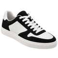 Premium Leather & Suede Trainers – Black & White | CEROVAN