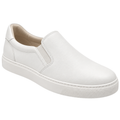 Premium Leather Slip-On Trainers – Pure White | CEROVAN