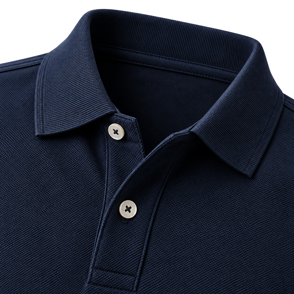 Premium Piqué Cotton Polo Shirt – Midnight Navy | CEROVAN