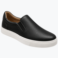 Premium Leather Slip-On Trainers – Classic Black | CEROVAN