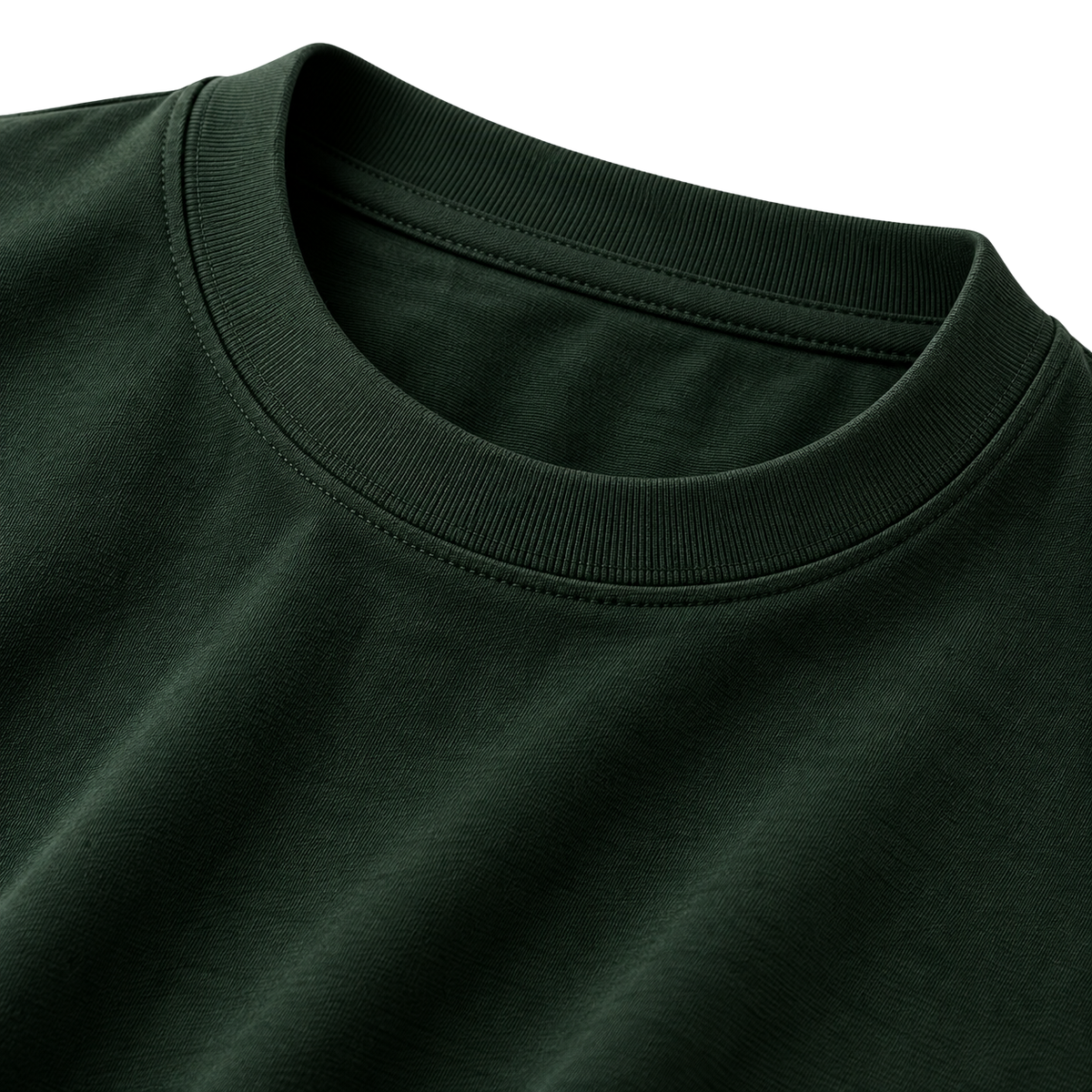 Premium Cotton Longline T-Shirt – Forest Green | CEROVAN