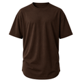 Premium Cotton Longline T-Shirt – Dark Chocolate | CEROVAN